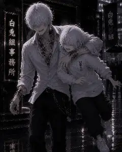 宵闇に白ウサギ