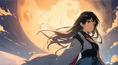 美しい月夜の出会い