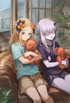 テディベアを抱える可愛いアビゲイルとラヴィニアちゃん🧸