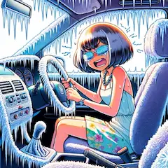 社用車エアコン効かせまくりの段