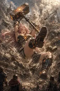 【習作：巨大女神の着地04着地失敗－鍛冶の女神アリストリア】