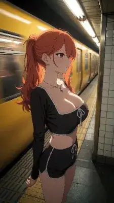 地下鉄と少女
