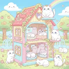 にゃんこたちの虹色おうち冒険