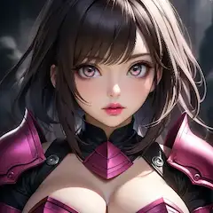 紫の鎧を纏う美少女