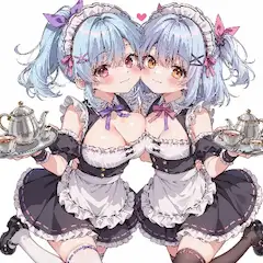 寄り添うメイドのティータイム