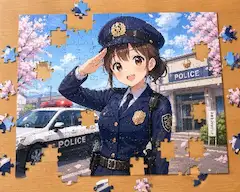 桜の下で誓う新人警官の決意