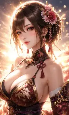 黄金の光に輝く花の美姫