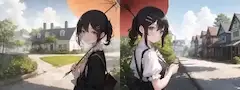 2枚連番で生成したら偶然対象的になった