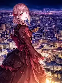 街を望むヴァンパイア娘ちゃん