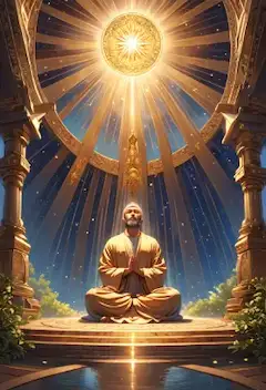 星降る神殿で光を受けし僧の祈り