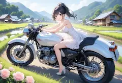 白い風の田舎ライダー