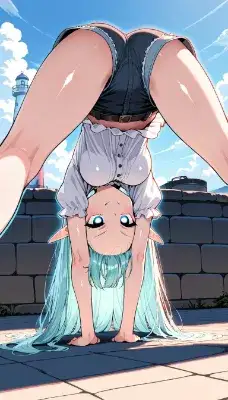 10枚）逆立ちの練習中