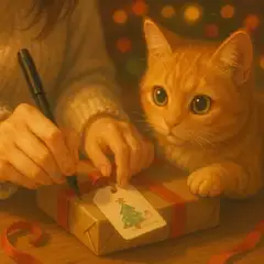 猫と少女の秘密のクリスマス準備