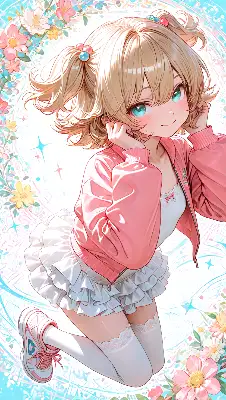 花の妖精と春の浮遊ダンス