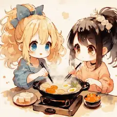 二人で鍋料理