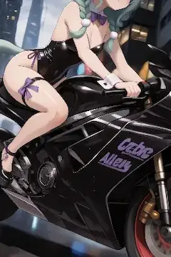 [動画]バイクに乗る　りまちゃん