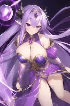 紫色ドレスの魔法使いお姉さん3