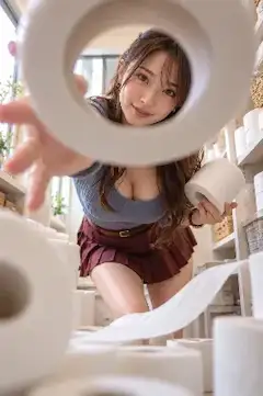 トイレットペーパーの向こうの笑顔