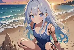 どーるがーるちゃん海に行く