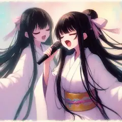 歌う女子
