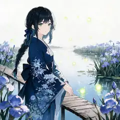 あやめ咲く 水の鏡に 写る影