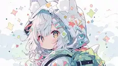星屑のフードを纏う少女の空旅
