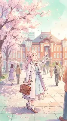 桜舞うキャンパスでの運命的な出会い