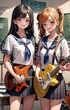 軽音部の女子高生