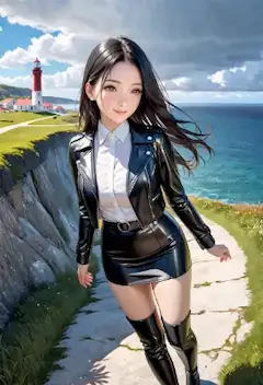 【参照生成用】レザージャケット