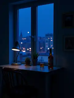 夜の自室