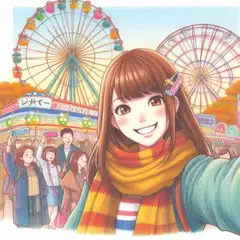 少女と遊園