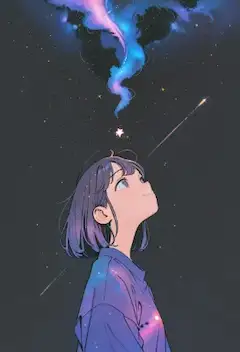 星降る夜に、少女が託す小さな願い