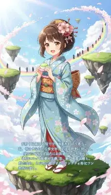 桜舞う浮遊島の甘い冒険