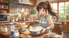 ふわふわクリームと笑顔の午後