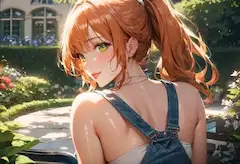 お庭でのワンカット