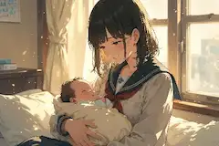 朝陽に包まれた姉妹の絆