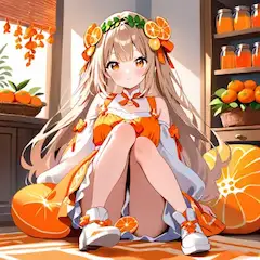 オレンジの微笑む妖精