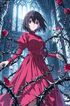 棘に守られた孤独な玉座。その美しさは、誰にも触れさせない。