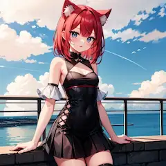 曇り空猫娘