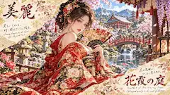 花霞の庭で時を越える美