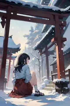 （しり）もちをついてしまった巫女さん（全年齢ver）
