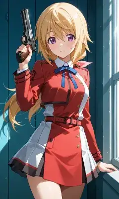 ファーストリコイルの制服を着たシャルロット・デュノア