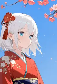 うちの子と梅の花