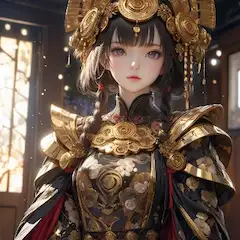 黄金の冠を戴く美少女