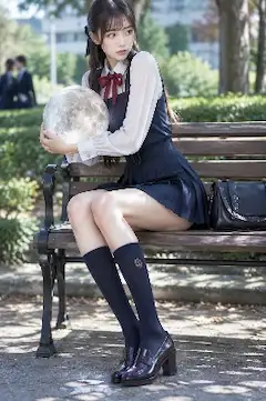 習作：月を抱いて一休み