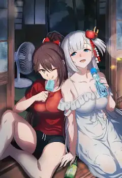 夏の軒下でくつろぐアズールレーンの瑞鶴と翔鶴！