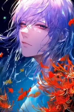 彼岸花と金魚