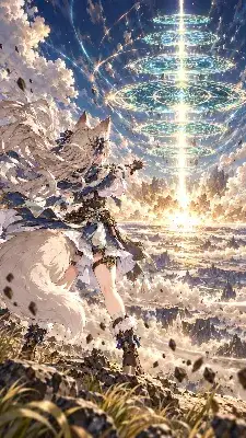 天空の魔導陣と白狐の運命の瞬間
