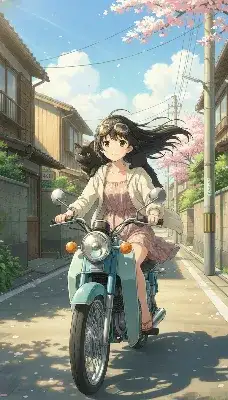桜風に舞う猫と少女の冒険