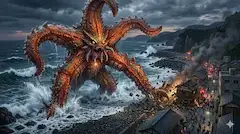 深海の王が目覚める嵐の夜